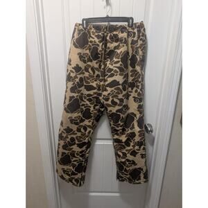 Vtg GORETEX Fishing Hunting Camo Rain Pants Mens Large Regular Made In USA